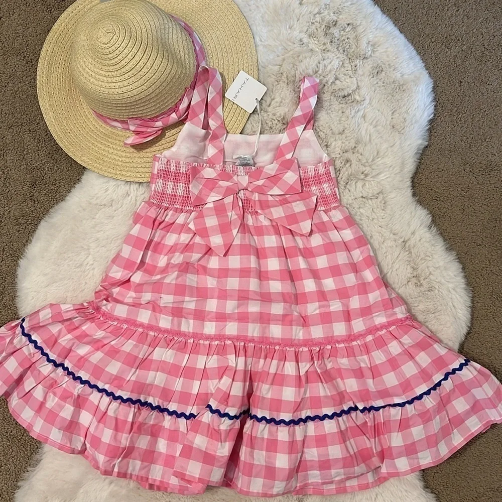 Tahari Girls’ Dress With Straw Hat size 5 - Picture 2 of 7